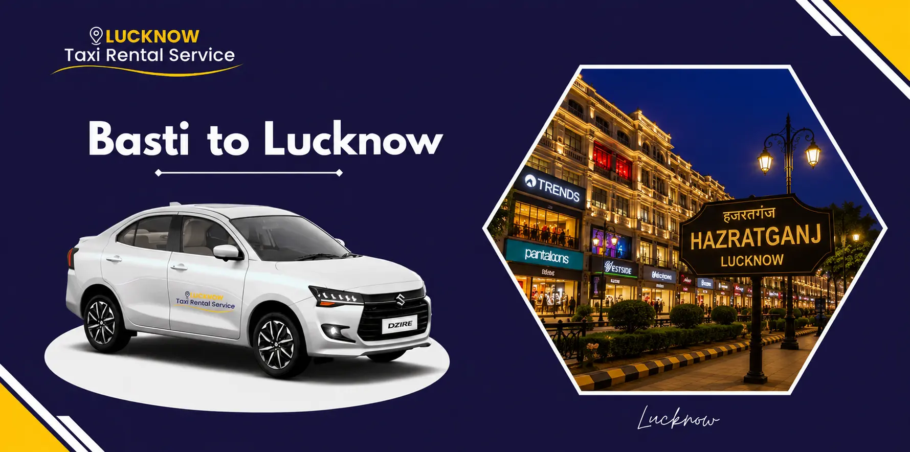 Basti to Lucknow Cab
